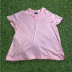 Burberry Made in Italy Baby Pink Golf Polo 100% Cotton Size Large